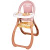 Smoby Jedálenská stolička Highchair Natur D'Amour Baby Nurse s 2 doplnkami pre 42 cm bábiku od 18 mes