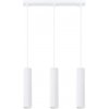 Sollux Lighting Závesné svietidlo Karbon, 3x biele kovové tienidlo