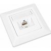 Zásuvka Solarix CAT6 STP 1 x RJ45 pod omietku biela SX9-1-6-STP-WH (23100098)