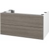 Dreja Doplnková skrinka pod dosku DSD SZZ2 80 (výška 40 cm) - N01 Biela lesk / D03 Cafe