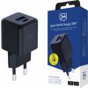Malá čierna sieťová nabíjačka 3mk Hyper GaN Charger 20W QC4+ PD USB-A/C
