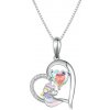 For Silver Náhrdelník s príveskom Srdce s unicornom - Striebro 925