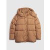 GAP Detská zimná bunda s kožúškom Hnedá M Hnedá Hnedá