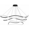 Toolight Toolight, LED závesná lampa 40/60/80cm, 82W, 3000K, LHJ016-CP3, čierna matná, OSW-50006