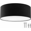 TecTake Stropní svítidlo Circum, textilní stínidlo v lněném vzhledu, černé (405211)
