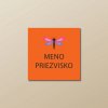 Nažehľovacie menovky na oblečenie (Kopírovat) - 2ks, Štvorec 2,3 × 2,3 cm, Motýľ, Oranžová