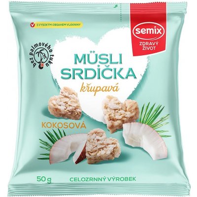 Semix Musli srdiečka chrumkavé kokosové 50g