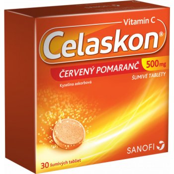 Celaskon Vitamin C 500 mg Červený Pomaranč tbl.eff.30 x 500 mg