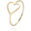 MOISS RA003025 - Prsteň ze žltého zlata SRDCE 58 1.05 g