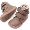 Protetika DETSKÉ BAREFOOT ZIMNÉ TOPÁNKY BEKA DARK PINK BROWN TEX