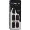 Kiss imPRESS Color Coffin Shape umělé nehty 30 ks odstín 512 All Black