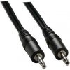 Audio kábel Jack (3.5mm) samec - Jack (3.5mm) samec, 1.5m, černý, Logo blister