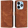 VSETKONAMOBIL 59369 STRIPE Peňaženkové puzdro s remienkom Tecno Spark 10 Pro hnedé