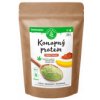 Zelená země Konopný protein 500 g - Jemně mletý konopný protein s kakaem a banánem, vyráběn výhradně mechanickými postupy při nízké teplotě, slazený extraktem ze stévie.