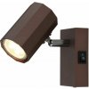 GLOBO 57919-1 JAMES nástenné bodové svietidlo/spot s vypínačom 1xGU10 bronzová hnedá