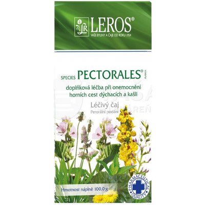 Leros Species Pectorales Planta Sypaný čaj na kašeľ a priedušky 100 g sypaná čajovina
