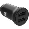Set autonabíječky FIXED s 2xUSB výstupem a USB/micro USB kabelu, 1 metr, 15W Smart Rapid Charge, čer FIXCC15N-2UM-BK
