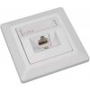 Zásuvka Solarix CAT6 UTP 1 x RJ45 pod omietku biela SX9-1-6-UTP-WH