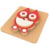 Elou Ekologické korkové kocky - Puzzle - Sova 3D