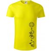Hory bicykel úsmev - Tričko z organickej bavlny - 3XL ( Citrónová )