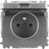 ABB 1násobná zásuvka s krytom TANGO 6619A-A06397 S2 dym.sivá 40,3x73,8x73,8 mm
