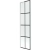 Mexen Next L, 1-krídlová vaňová zástena 50 x 150 cm, 6mm číre sklo-čierny vzor, biely profil, 895-050-000-03-77-20