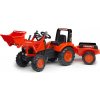 FALK - Šlapací traktor Kubota M135GX s nakladačem a vlečkou