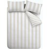 Biele/béžové obliečky na dvojlôžko 200x200 cm Cove Stripe – Catherine Lansfield