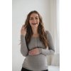Tehotenské viskózové tričko na dojčenie Tummy Grey Melange