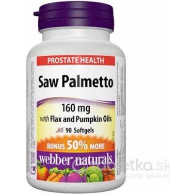 Webber Naturals Saw Palmetto prostata 160 mg 90 tabliet od 15,31 € -  Heureka.sk