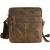 Praktická hnedá pánska kožená taška Mercucio