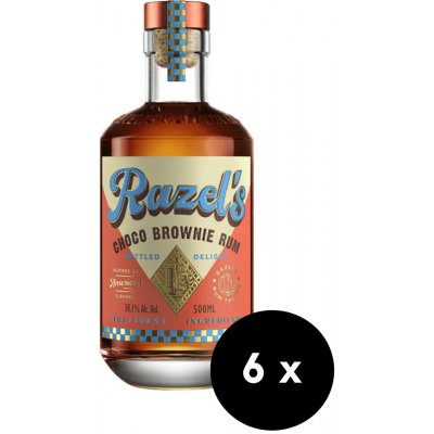 Razel’s Choco Brownie Rum 38,1% (set 6 x 0.5 L)