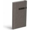 Diář 2026 T806 PU s gumkou gray 90x170mm