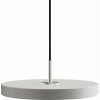 Závesná lampa Asteria Mini so strieborným držiakom svetlosivá