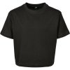 Build Your Brand Dievčenský crop top - Čierna | 158-164 cm