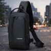 Mestský batoh na jedno rameno so zámkom na kód (Bezpečný sling batoh s USB portom – mestský batoh na jedno rameno s ochranou proti krádeži a vodeodolným materiálom)