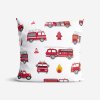 Goldea bavlna hasičské autá 40 x 40 cm