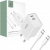 Nabíjačka 2x USB-C Tech-Protect PD, 35W + kábel Lightning, iPhone