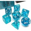 Chessex Sada kociek Chessex Gemini Translucent Teal/White Polyhedral 7-Die Set