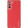 Elegantní kryt Dux Ducis Yolo z ekologické kůže pro Samsung Galaxy S22+ (S22 Plus) červený