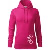 Bicykel na výšku - Mikina dámská Cape s kapucí - XS ( Purpurová )