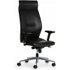 Antares Kožené kancelárske kreslo MEGA, čierna