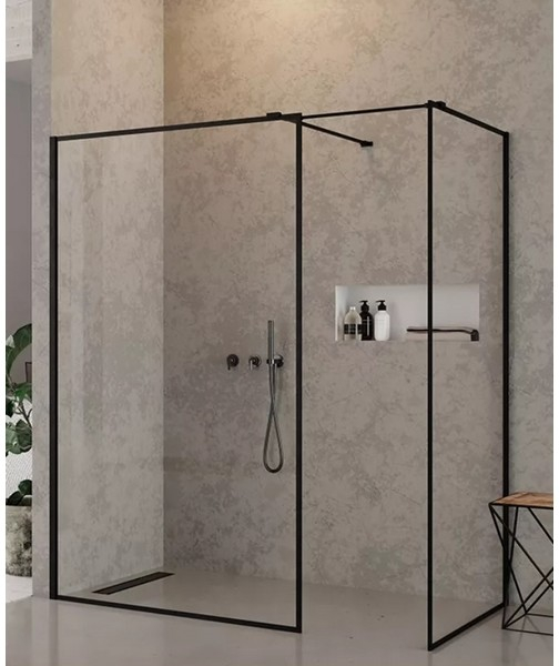 New Trendy EXK-0286 NEW MODUS BLACK walk-in 130 x 90 cm, 130 x 90 cm, čierna