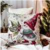 Vianočná gobelínová obliečka na vankúš Listový škriatok Chenille IT033 Viacfarebná 42x42 cm