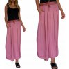 Fashionweek Dlhá maxi letná sukňa zo vzdušného materiálu s vreckami + opasok ZIZI00 Farba: Ružový, Veľkosť: Universal