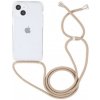 AppleKing transparentný kryt so šnúrkou pre iPhone 13 mini - béžový - možnosť vrátiť tovar ZADARMO do 30tich dní