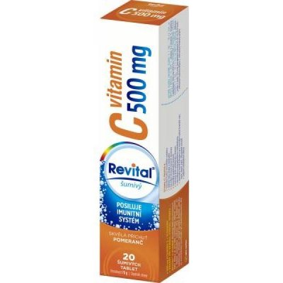 Revital Vitamín C 500 mg s príchuťou pomaranč 20 šumivých tabliet