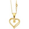 Ewena Retiazka s príveskom srdca so zirkónmi Gold + Darčekové balenie