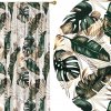 Soovi Home Zatemňovací záves Jungle Tropic White – monstera, palmové listy a zlaté akcenty Veľkosť: 140x270 na riasiaci pás