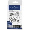 Faber-Castell 267118 Popisovač Pitt Artist Pen Hand Lettering súprava 9 ks, čiernošedé farby